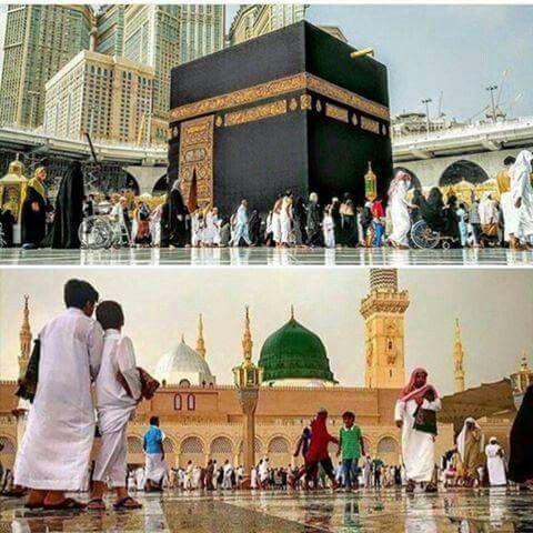 Umrah cost from Mumbai showing makkah and madina in the picture